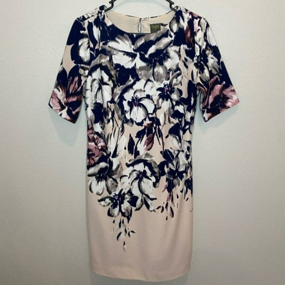 Taylor Exclusively for A Pea in the Pod Maternity Dress Size Medium Floral Fall
